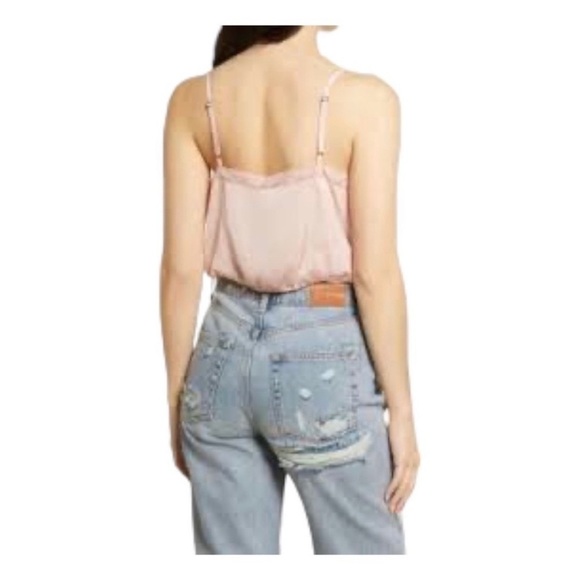 Bp Pink Lace Trim Crop Camisole Size L - Picture 2 of 6